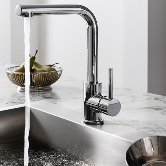 Product Lifestyle image of the Crosswater Design Side Lever Kitchen Mixer